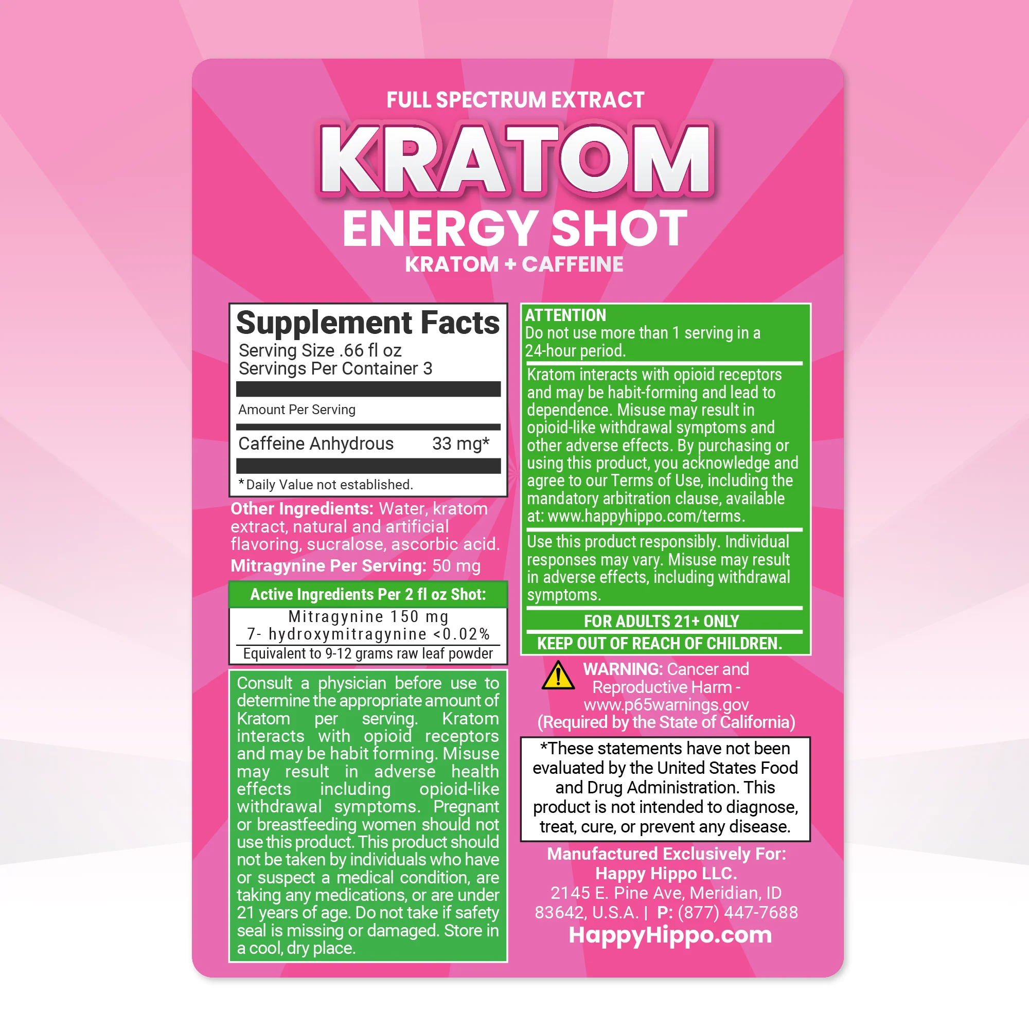 Kratom Energy Shot (Caffeine) - Image 6